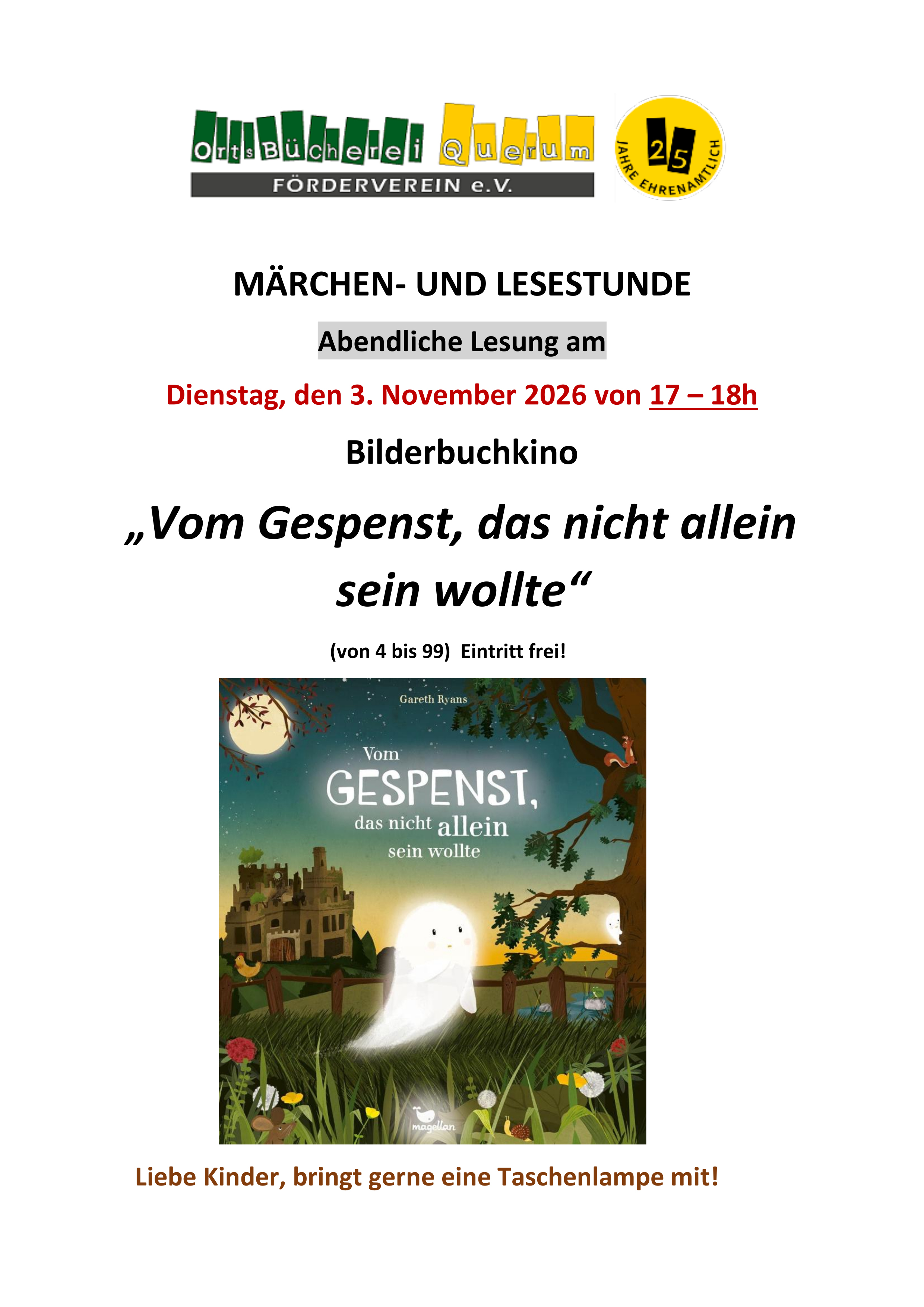 Vom Gespenst, das nicht allein sein wollte